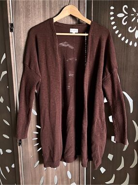 Wonderly Open-Front Chocolate Brown Women's Cardigan
